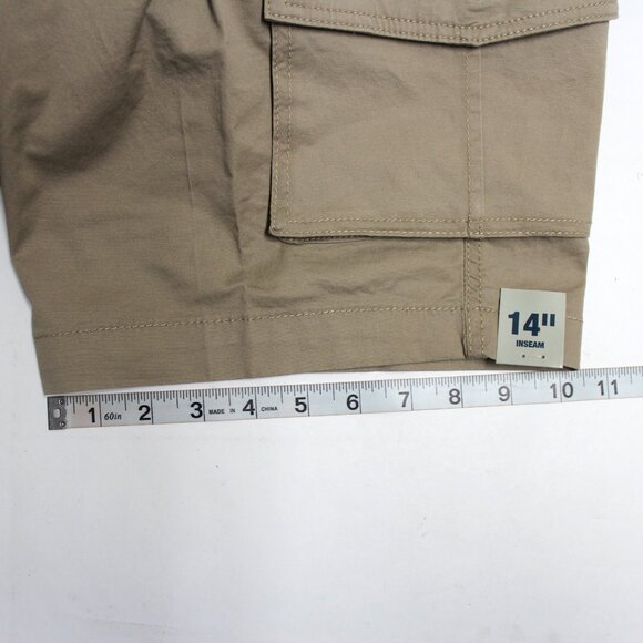 NWT George Men’s Stone Wash Below the Knee Messenger Or Cargo Style Shorts - Picture 10 of 13